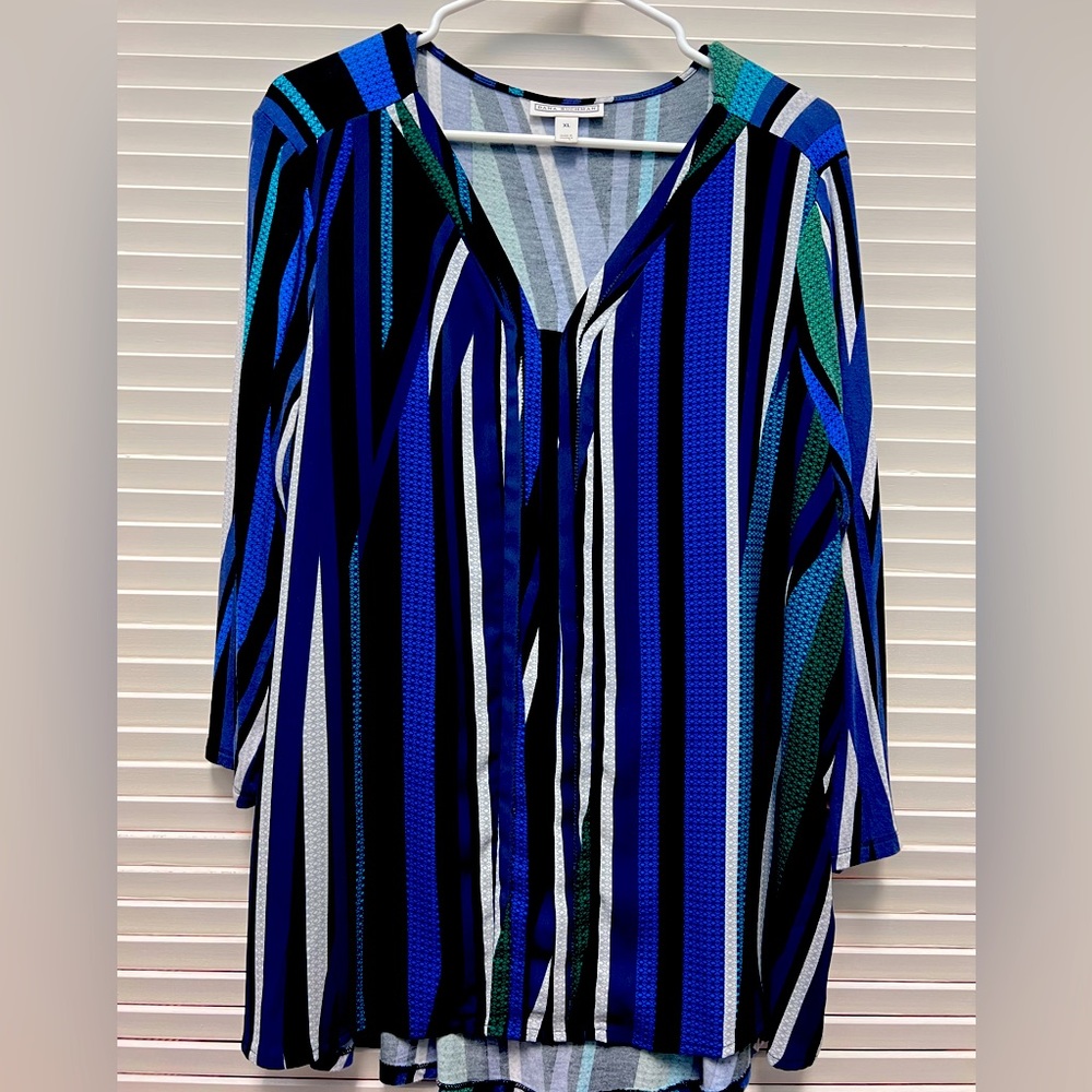 Jewel Tone Stripe Blouse